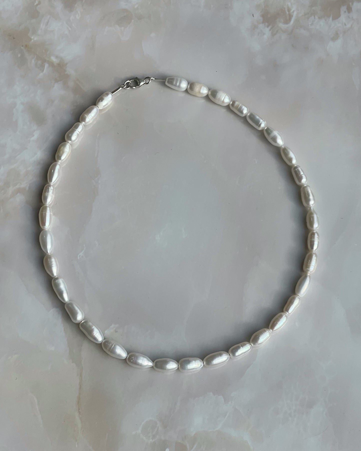 Rice Pearls Necklace L | שרשרת פניני אורז L