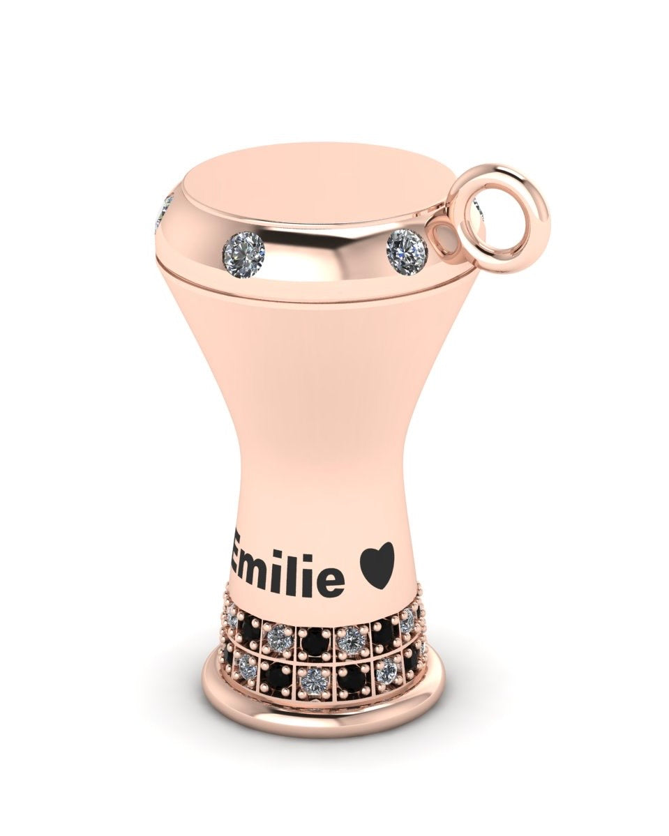Darbuka diamonds Necklace 14K | 14K שרשרת דרבוקה יהלומים
