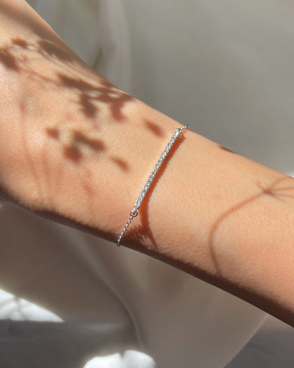 Diamond Line Bracelet 14K | 14K צמיד פס יהלומים