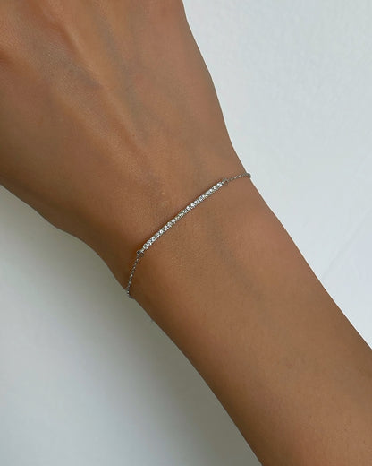 Diamond Line Bracelet 14K | 14K צמיד פס יהלומים