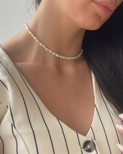 Rice Pearls Necklace | שרשרת פניני אורז