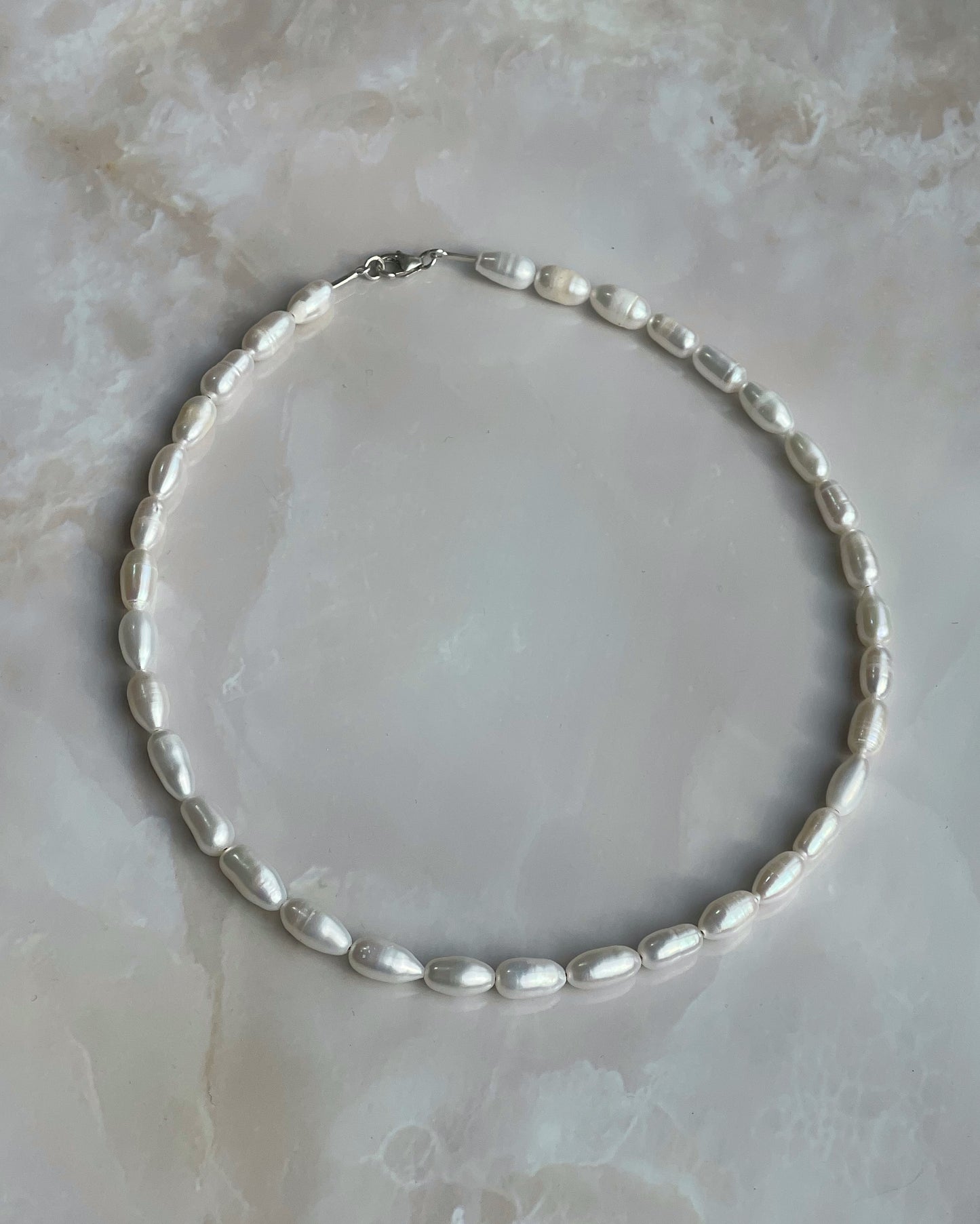 Rice Pearls Necklace L | שרשרת  פניני אורז L