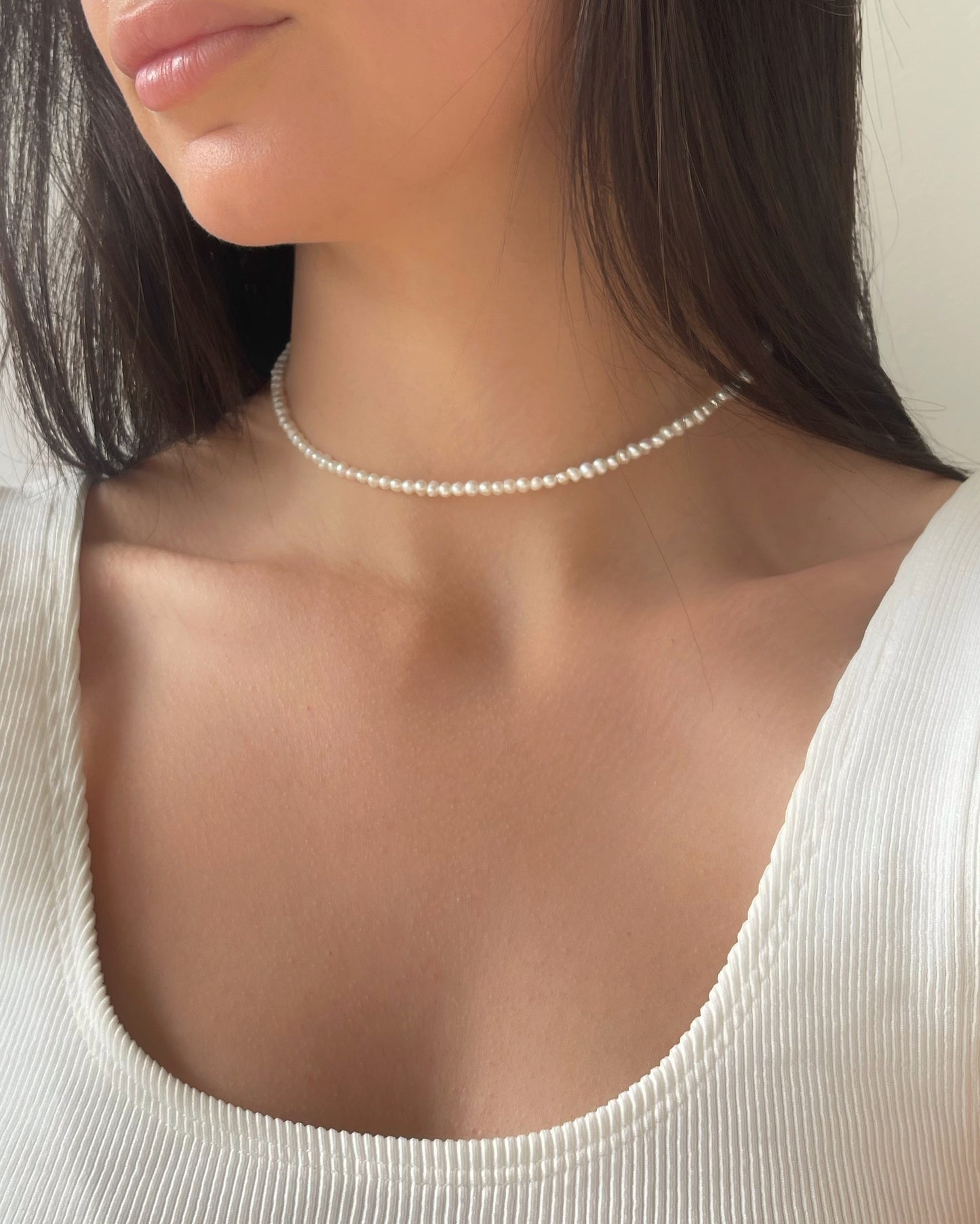 Mini Pearls Necklace | שרשרת פנינים מיני