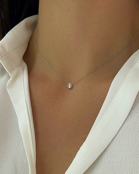 Hila diamond Necklace 14K | 14K שרשרת הילה יהלום