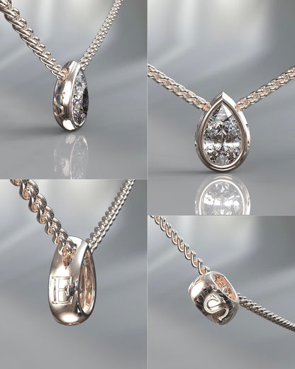 Drop diamond Necklace 14K | 14K שרשרת יהלום טיפה