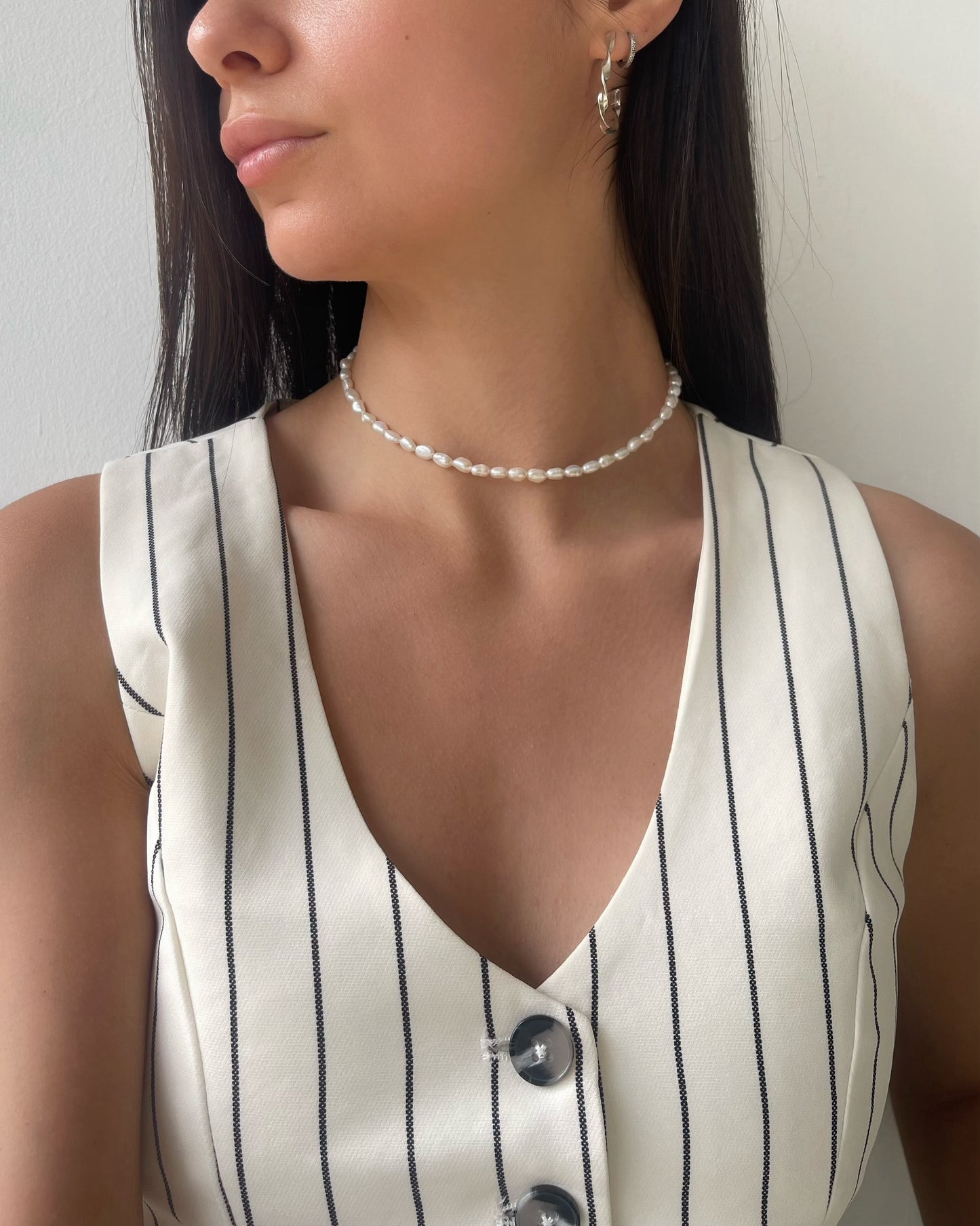 Rice Pearls Necklace | שרשרת פניני אורז