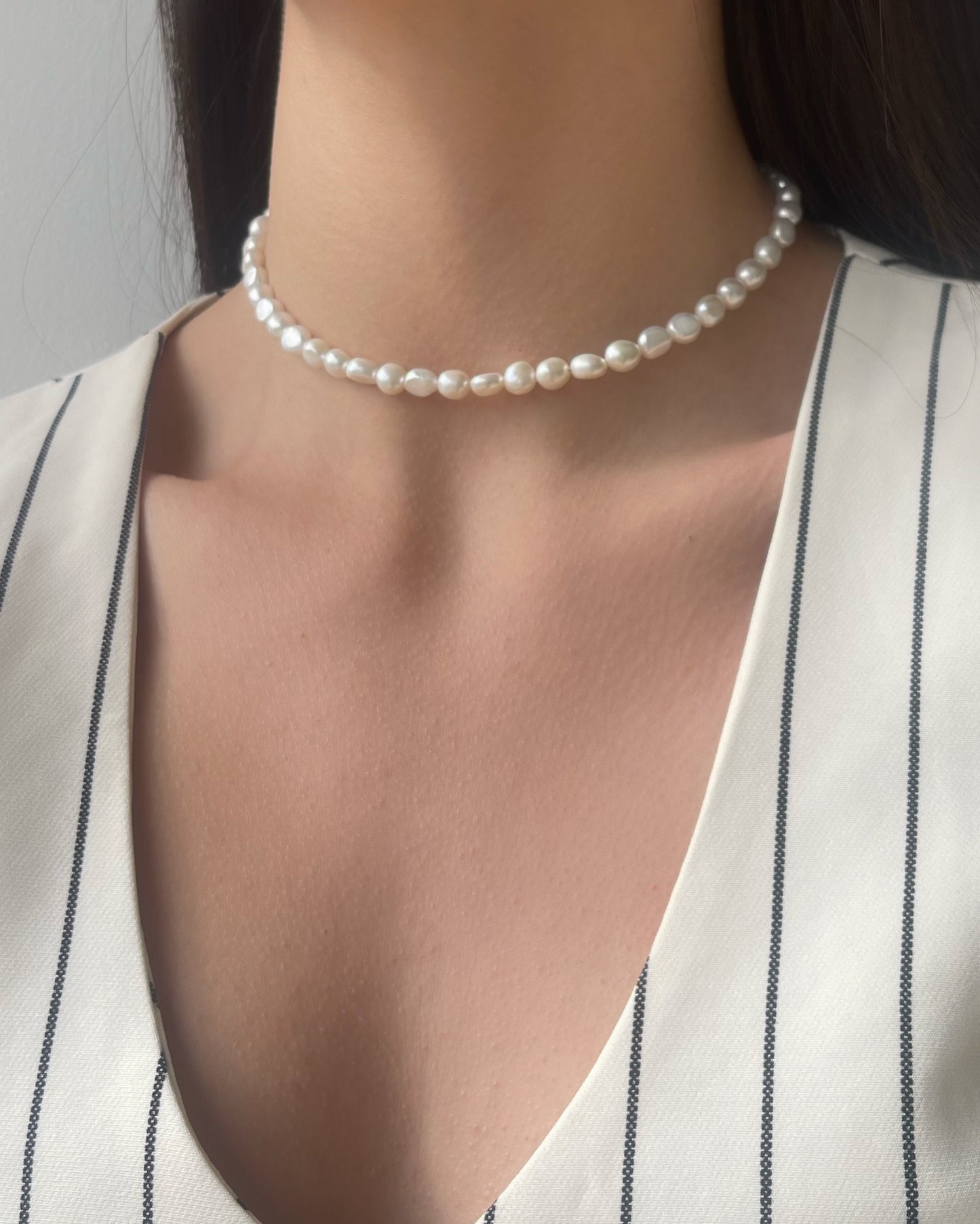 Round Pearls Necklace | שרשרת פנינים עגולות